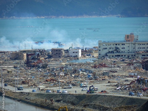 The consequences of the tsunami in Japan photo