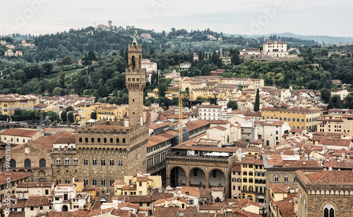 Palazzo Vecchio (Old Palace) in historic city Florence, Italy photo