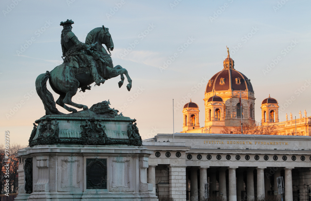 Vienna / Wien, Austria - Horse and rider memorial.
