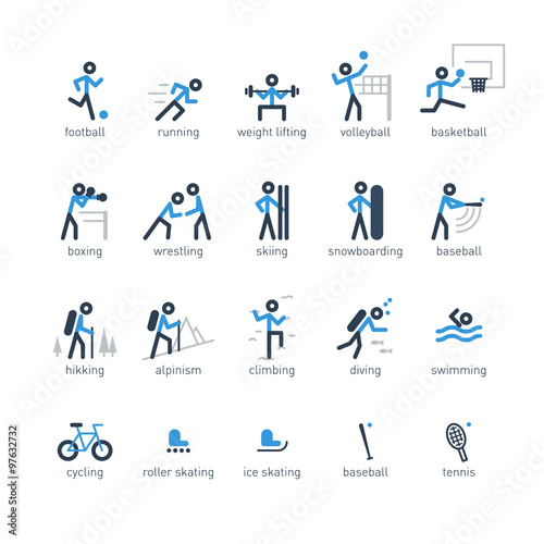 Icons of sports for a shop