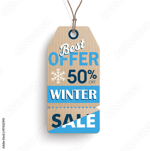 Carton Hanging Long Price Sticker Winter Sale