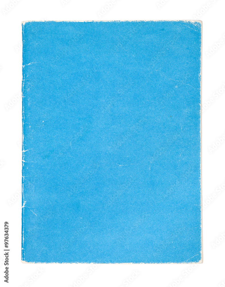 Obraz premium Blank blue comic book cover isolated on white background