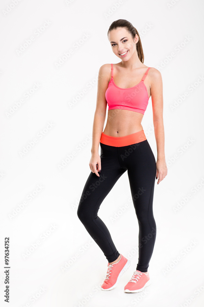 Attractive natural smiling young fitness woman Attractive natural smiling young fitness woman