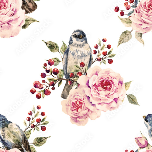 Vector bird pattern 
