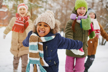 Enjoying winter day