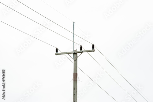 The electric post isolaed