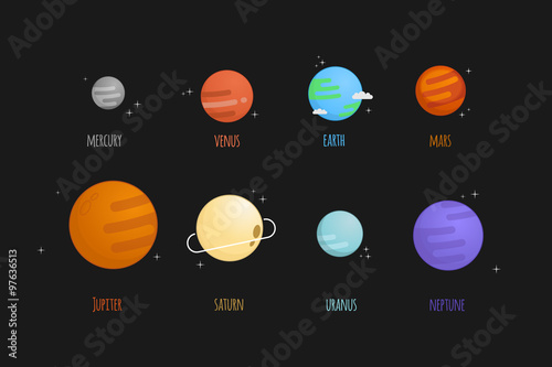 The solar system vector illustration