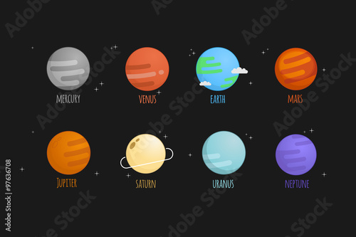 The solar system vector illustration