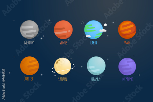 The solar system vector illustration