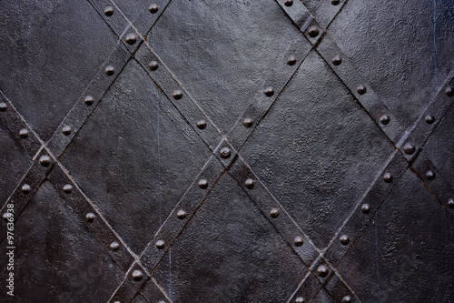 Old black iron door background, texture, wallpaper, pattern