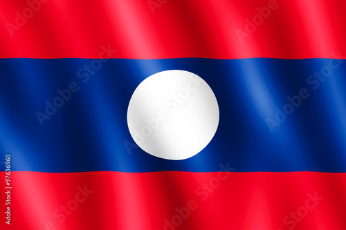 Free Download Flag of Laos waving in the wind - GFXLoad