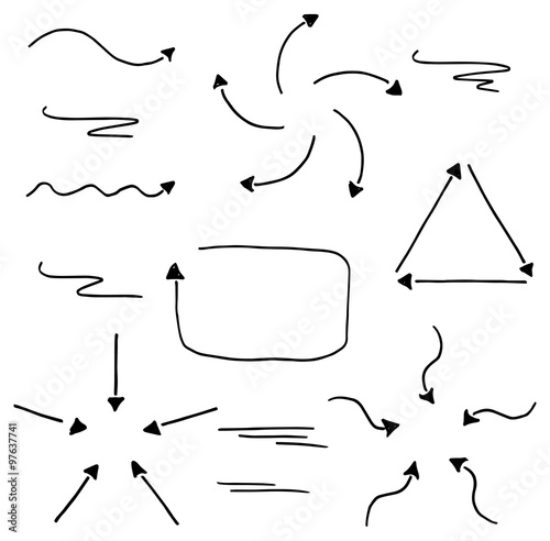 Hand gezeichnet Design Infografik Elemente 