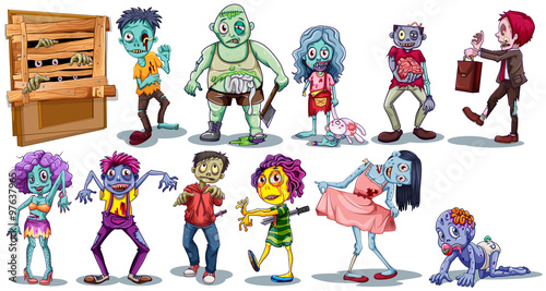 Different character of zombies