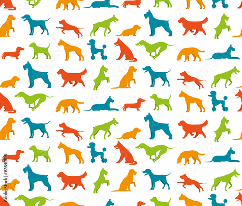 Dog seamless pattern