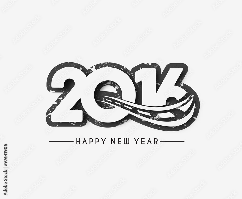 Fototapeta premium Happy new year 2016
