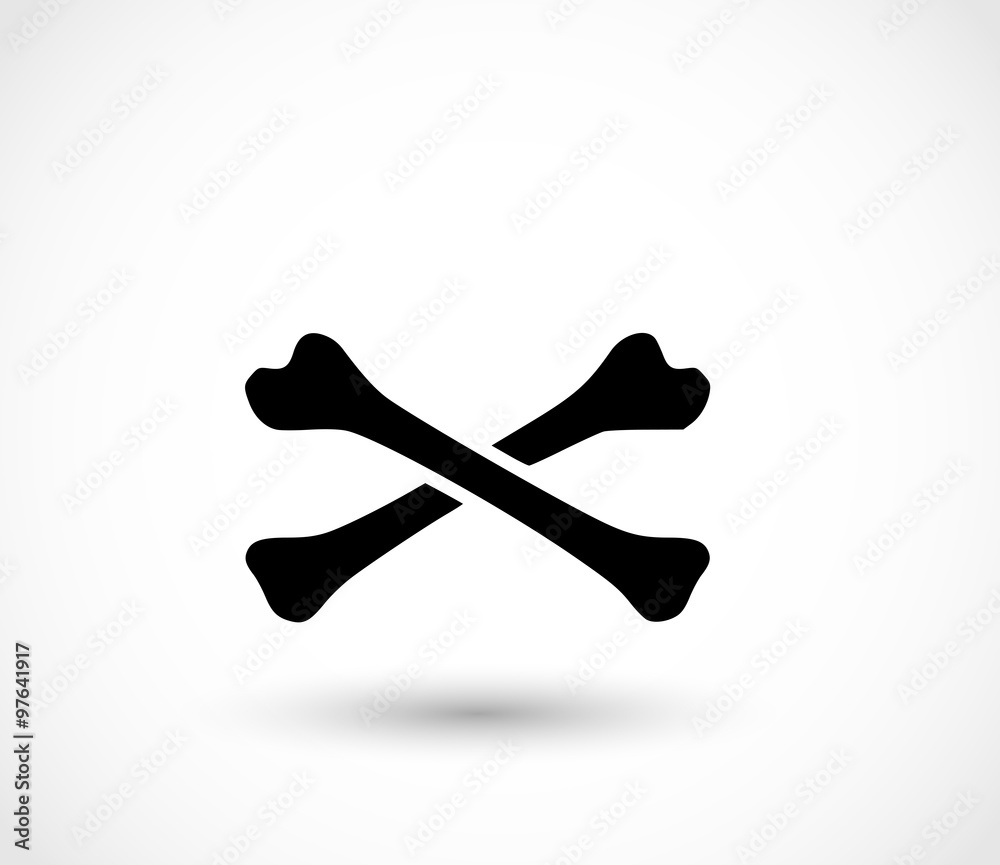 Bones crossed vector