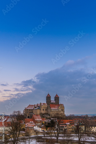 Schloss in Quedlinburg im Winter