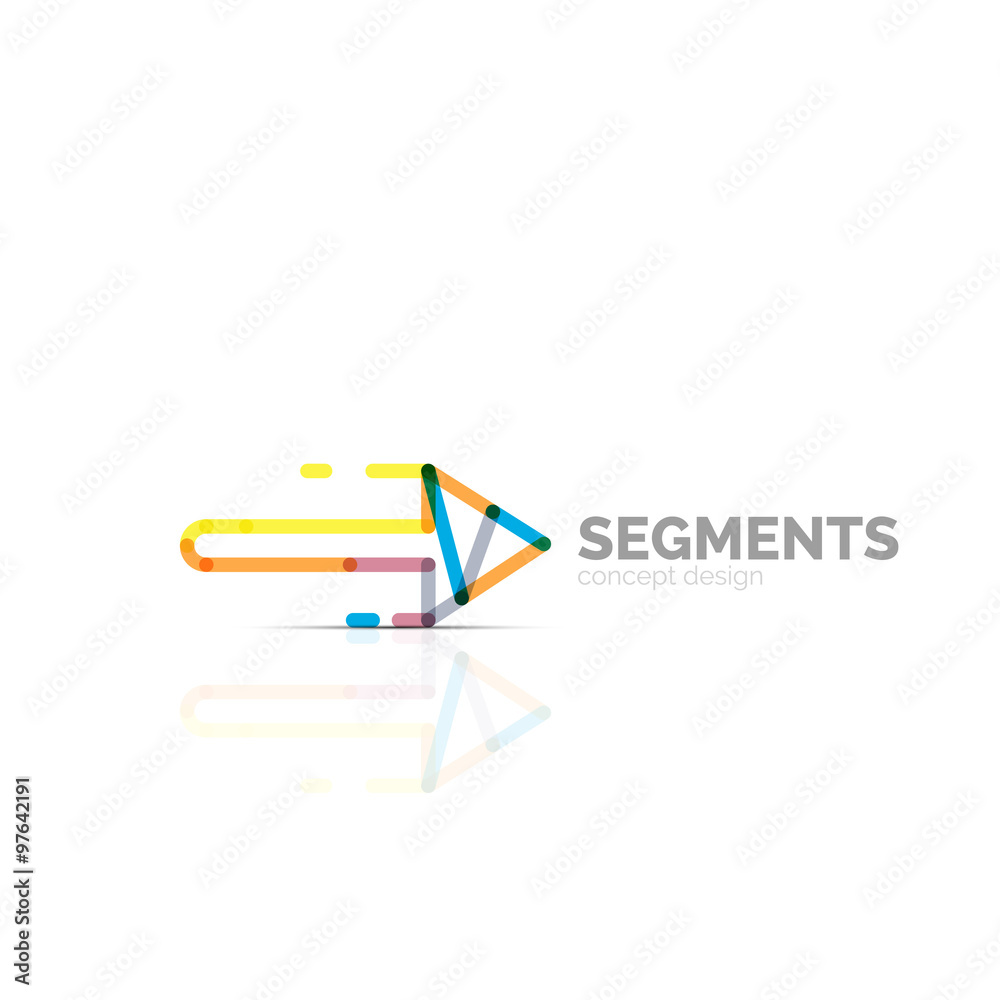Arrow icon vector logo. Company branding element