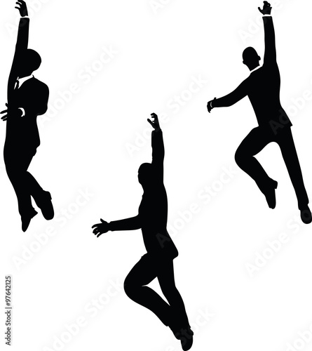 businessman hanging