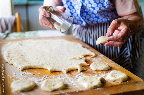 Senior woman baking