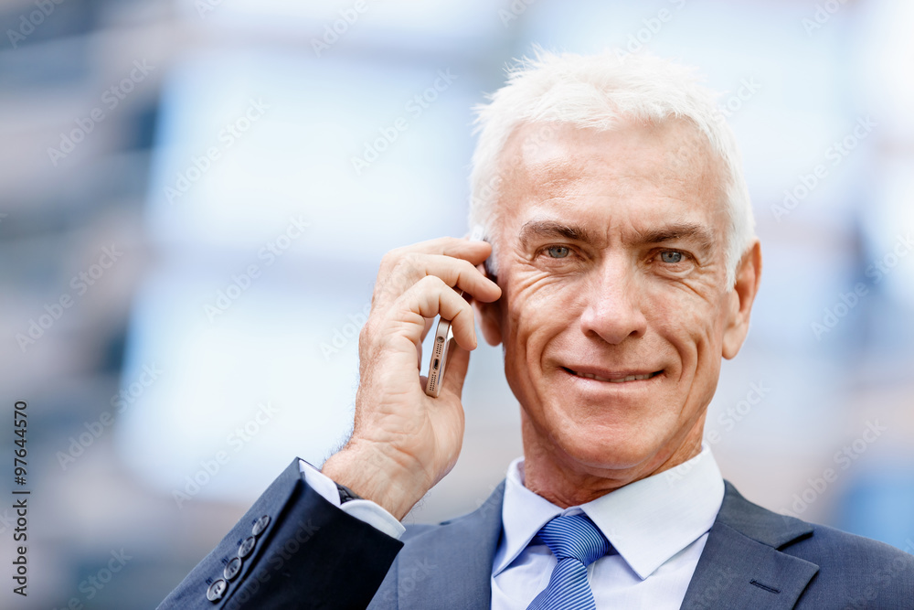 Portrait of confident businessman outdoors Portrait of confident businessman outdoors