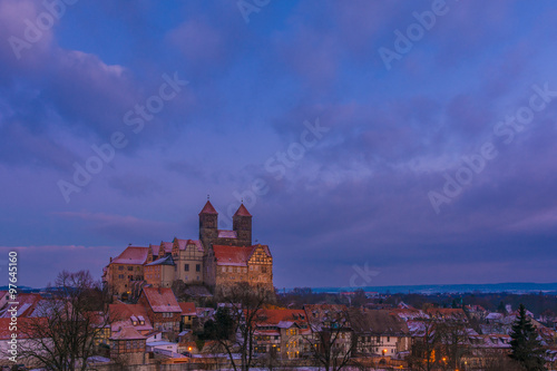 Schloss in Quedlinburg im Winter