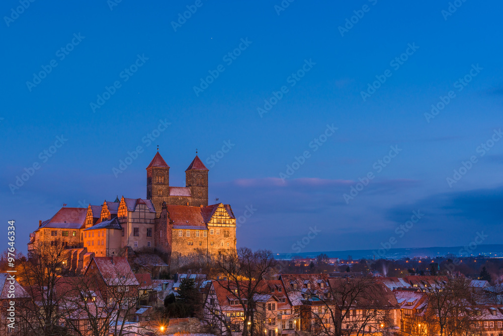 Schloss in Quedlinburg im Winter