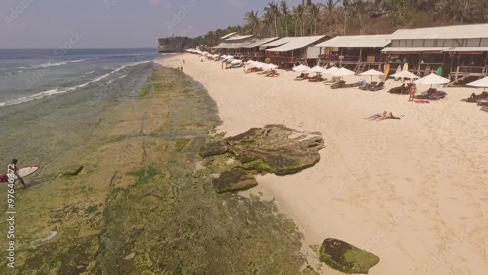 custom made wallpaper toronto digitalAerial of the beautiful Balangan beach on Bali. Slow motion.