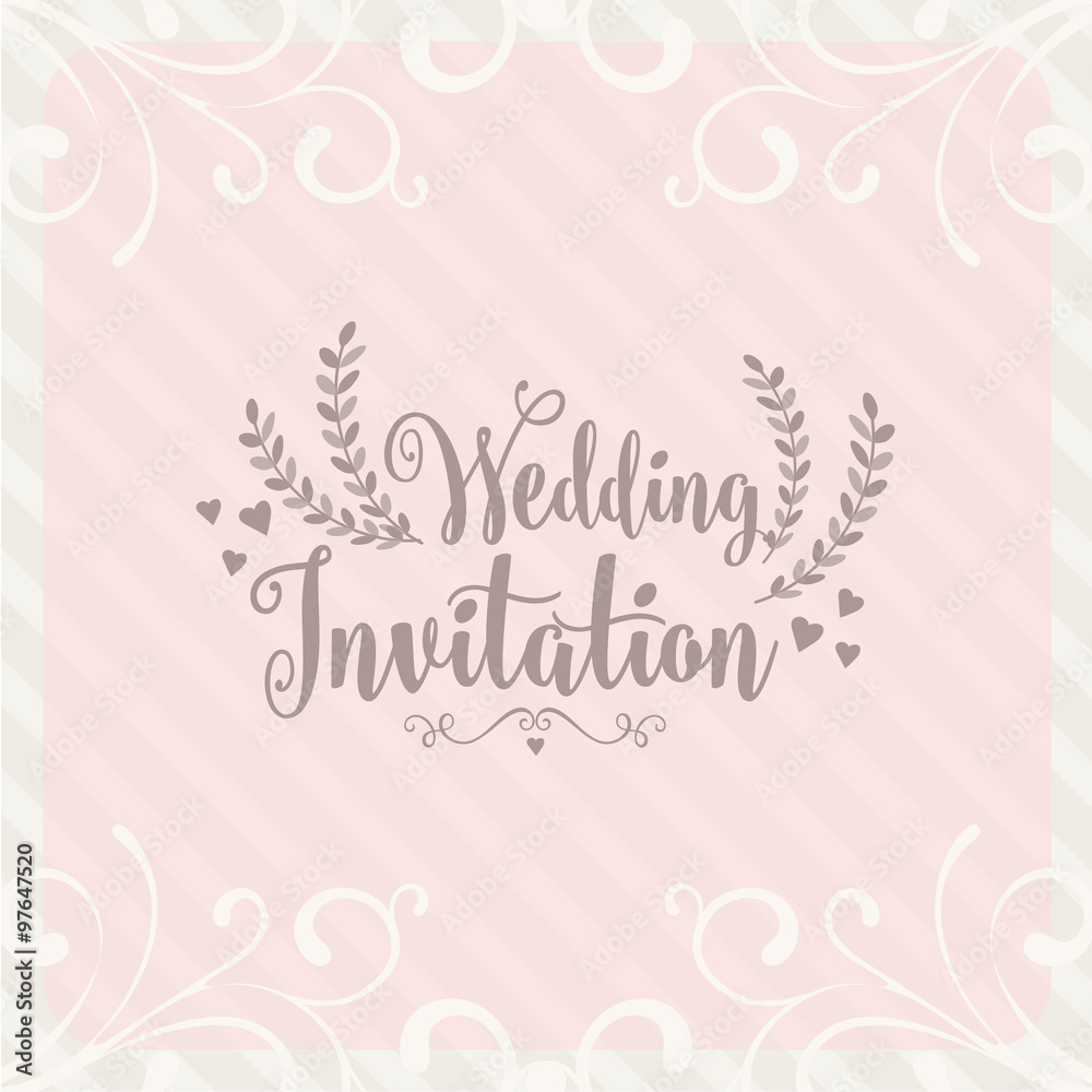 Naklejka premium Lovely Wedding Card