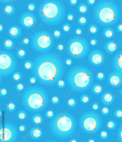 Seamless texture with lights garlands on blue background