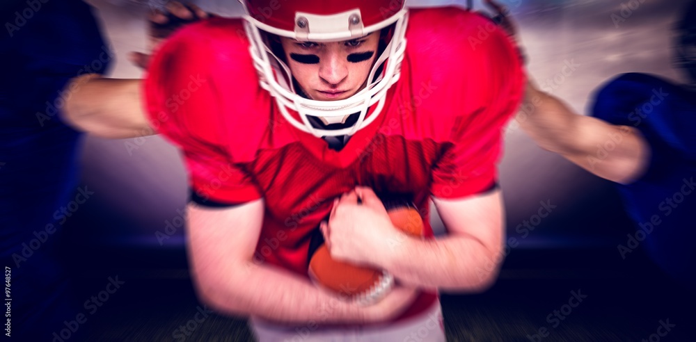 Fototapeta premium Composite image of american football players