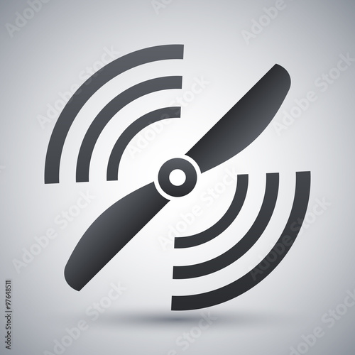 Vector airplane propeller icon