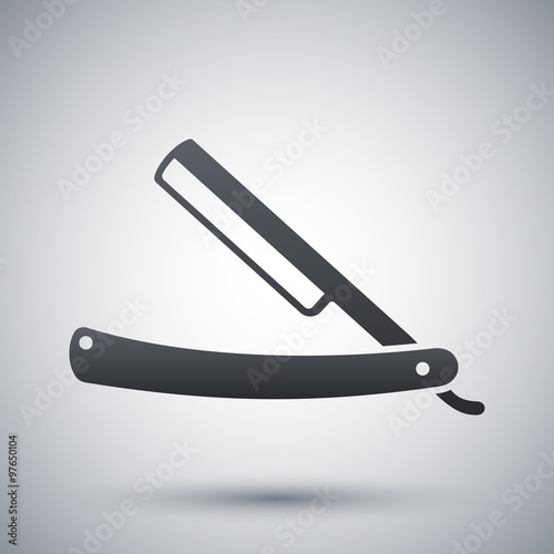 Vector straight razor icon