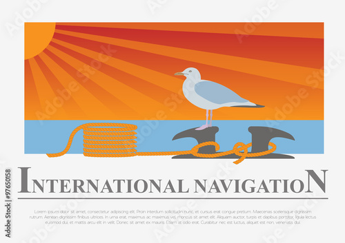 Set of sailing boat and nautical logos.