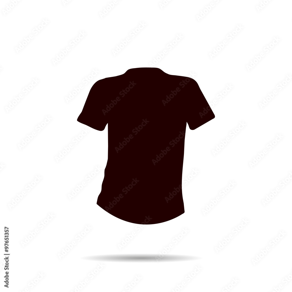 Dark red T-shirt with shadow
