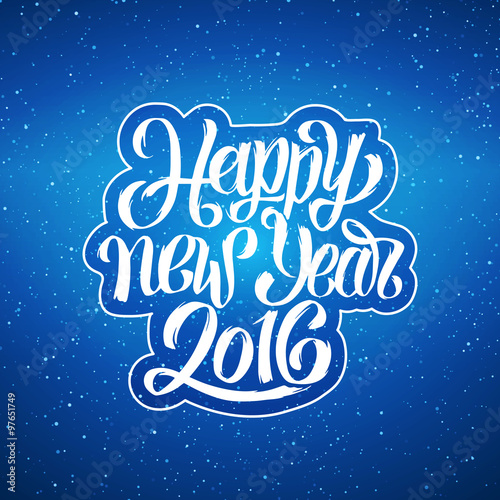 Happy New Year 2016 vector greeting card