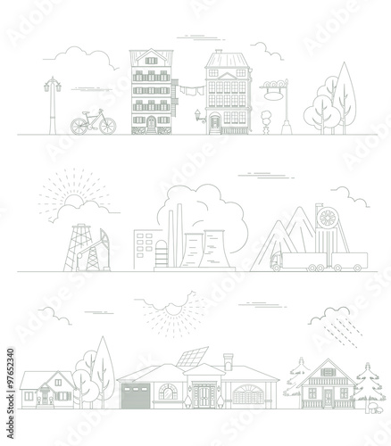Great city map creator. Outline version. House constructor. Hous