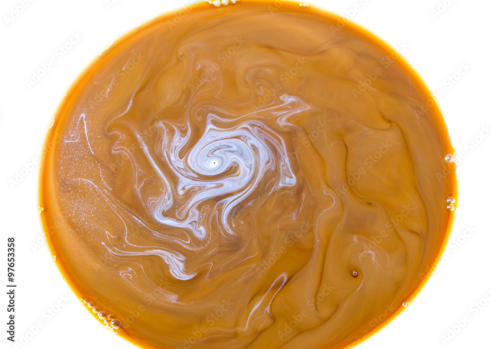 beautiful pattern of cream in a cup of coffee close-up macro
beautiful pattern of cream in a cup of coffee close-up macro