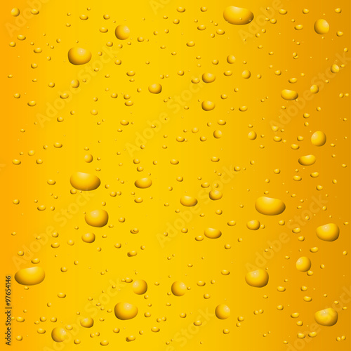 Beer background with drops. 