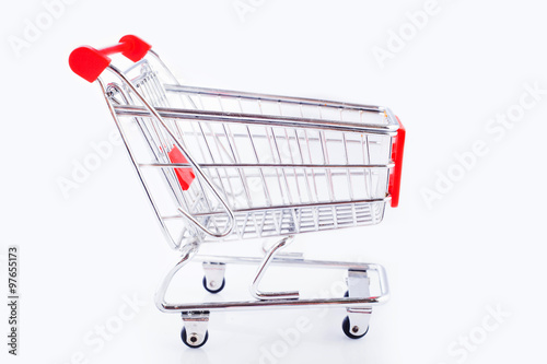 shopping cart isolated on white background © mamfoto