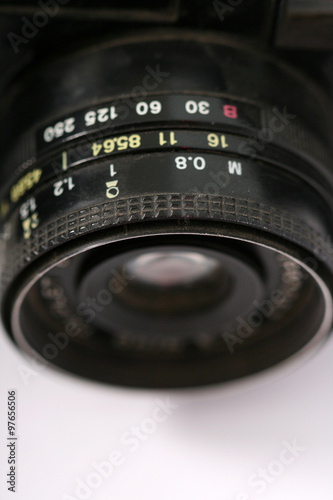 Lens of vintage camera from USSR