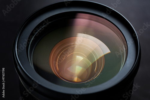close up of camera lens