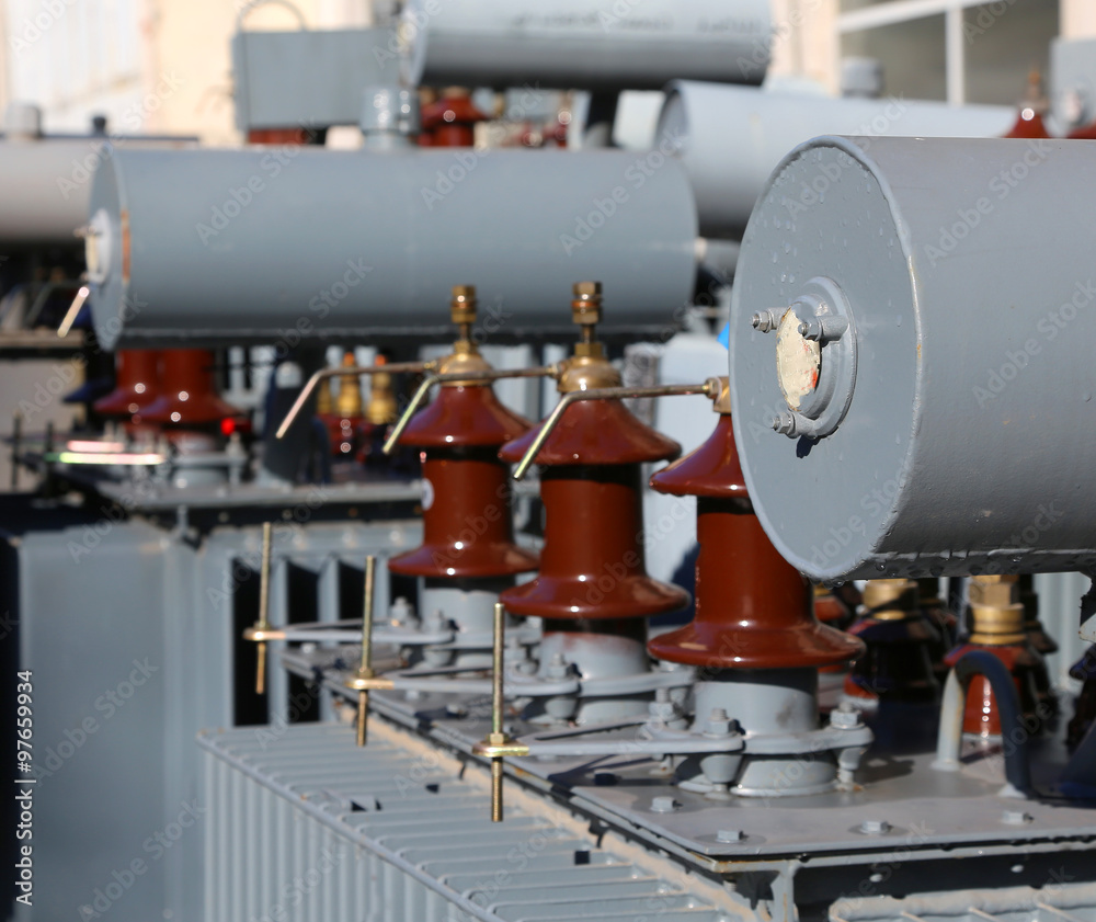 Obraz premium transformers of electricity used in the warehouse