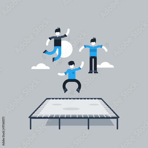 Bouncing on a trampoline