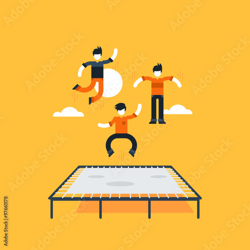 Bouncing on a trampoline