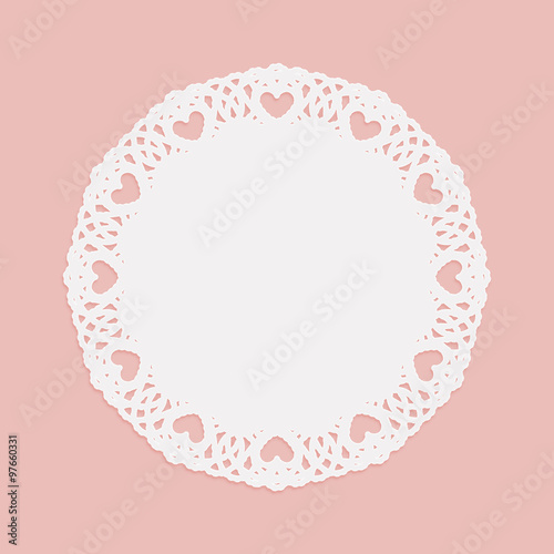 Heart Lace Coasters Vector