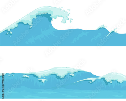 Fototapeta Naklejka Na Ścianę i Meble -  Blue Ocean Wave, giant wave