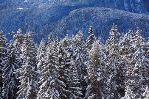Winter landscape in Swiss Alps. Cari, Switzerland