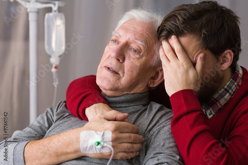 Despair son assisting dying father