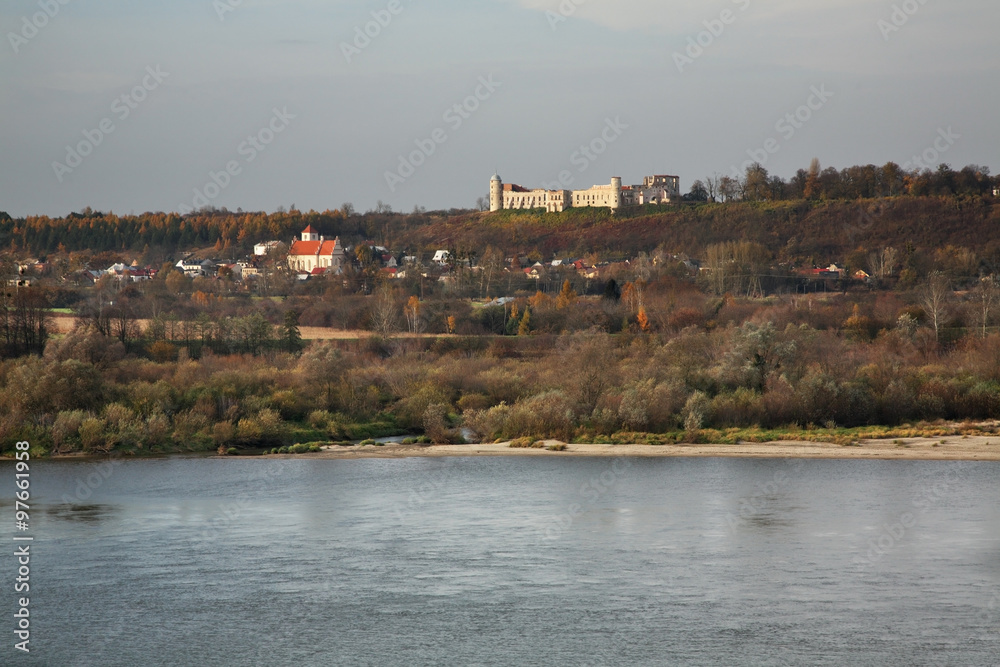 Panoramic view of Janowiec near Kazimierz Dolny. Poland